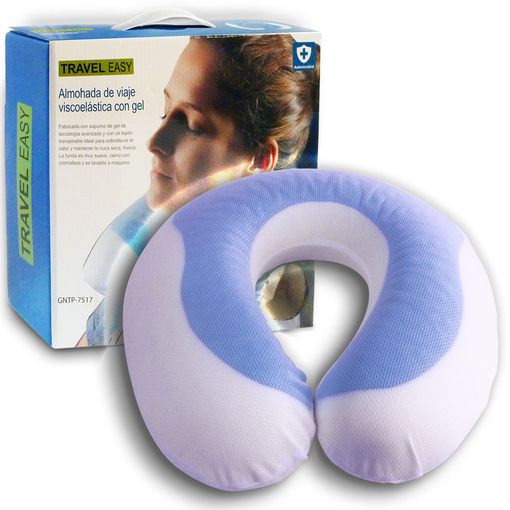 Almohada De Viaje Viscoelástica Espuma De Gel Tejido Transpirable