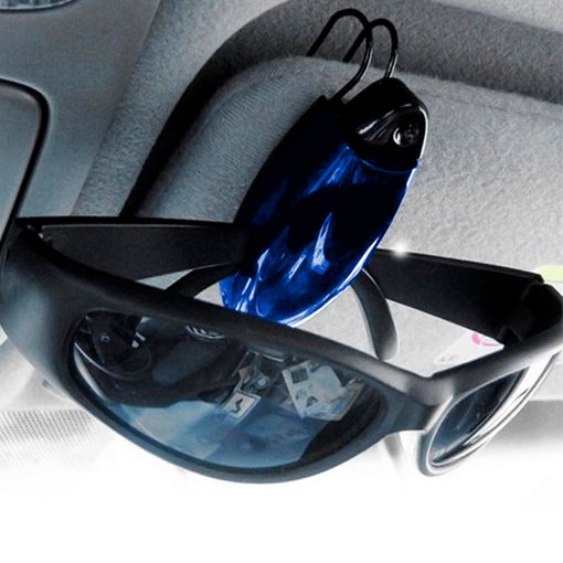 Soporte universal para gafas de coche, con clip plateado, 7,5 cm
