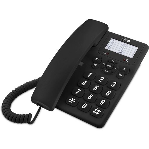 TELEFONO FIJO SOBREMESA CON TECLAS GRANDES PARA MAYORES, BLANCO, MANOS  LIBRES, 3 MEMORIAS DIRECTAS SPC 3294B