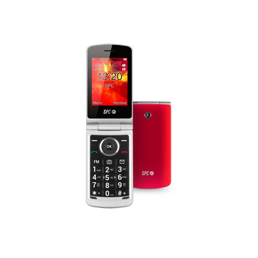 Spc Opal Teléfono Móvil Gran Pantalla, Teclas Configuración Remota, Rojo con Ofertas en | Ofertas