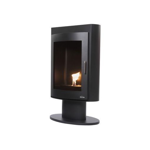 Chimenea De Bioetanol Ovalada De Suelo Glow Fire Molde Blanco