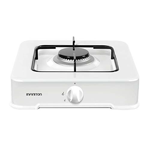 Infiniton Cocina De Gas Portatil Ggp-1w (1fuego, 30cm De Ancho, Hornillo A  Gas, Quemadores Desmontables, Gas Para Camping, Apoyo Antideslizante) con  Ofertas en Carrefour