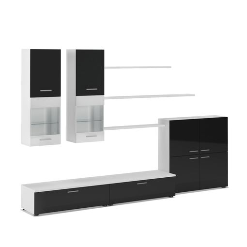 Mueble TV gris y blanco - mueble separador de salón