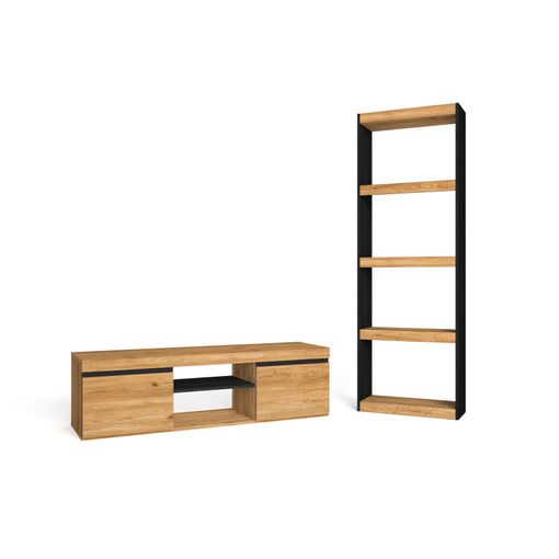 Conjunto De Muebles, Set De Muebles De Salón, Naturale, Comedor, Mueble  Auxiliar, Buffet-mueble Tv 160cm Roble Negro Nordico con Ofertas en  Carrefour