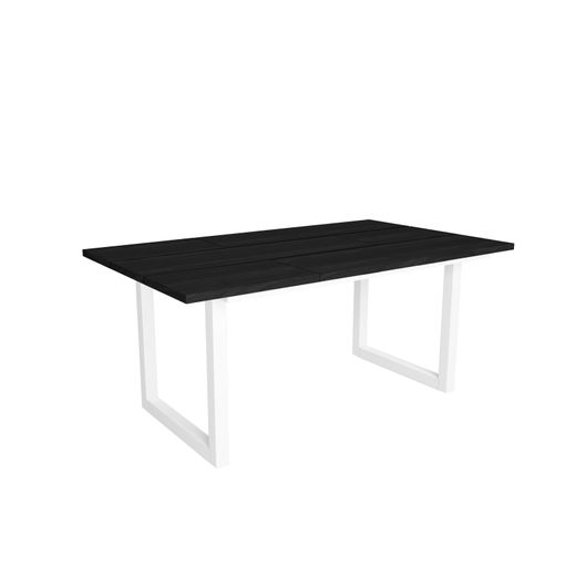 Mesa de Comedor, 170, Roble y Negro, Estilo Industrial