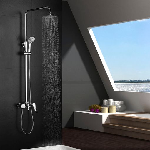 Columna de diseño moderno para ducha con una barra extensible de