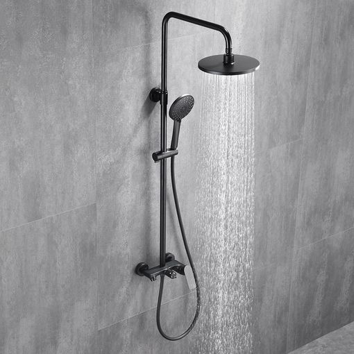 Columna de ducha termostática NILA negro mate – Entorno Baño