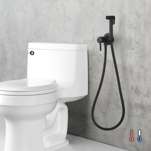 VALAZ Grifo bidet empotrado higiénico negro redondo - Agua fria :  : Bricolaje y herramientas