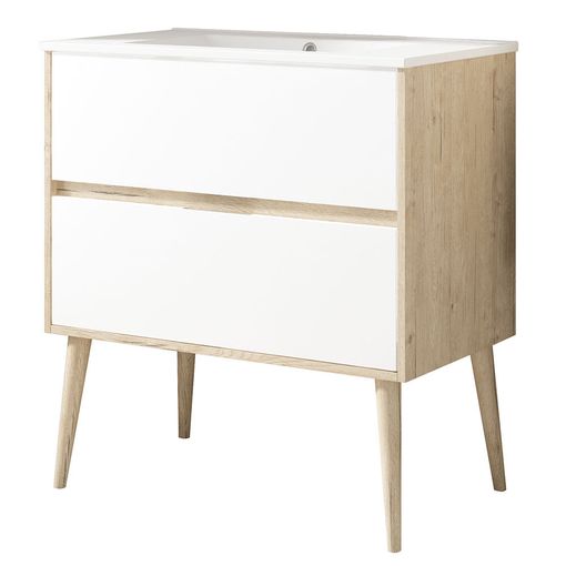 Conjunto Muebles De Baño Ful Volare 80 Blanco Brillo con Ofertas en  Carrefour