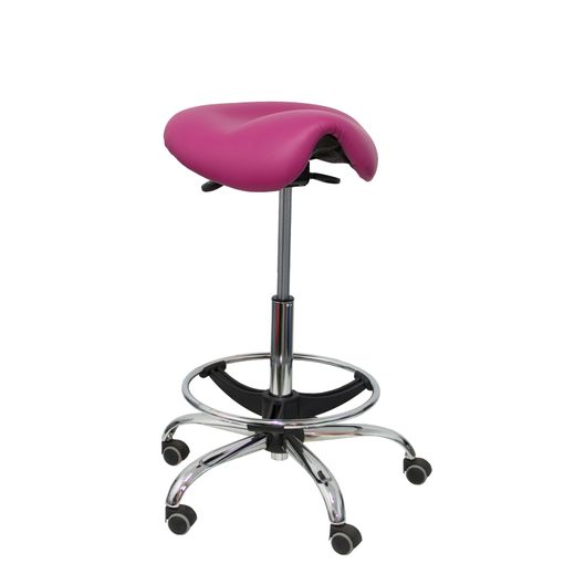 Taburete De Trabajo Ergonómico, Giratorio Y Regulable En Altura(aro  Reposapiés Cromado) Asiento Y Respaldo De Madera Color Haya Piqueras Y  Crespo Modelo Tus con Ofertas en Carrefour