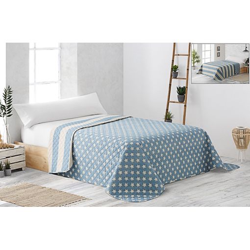 Colcha Bouti Para Cama Verano. Colcha Cubre Cama Acolchada Reversible  Rombos. Cama 135 - 230 X 260 Cm. Color Azul Marino. con Ofertas en  Carrefour