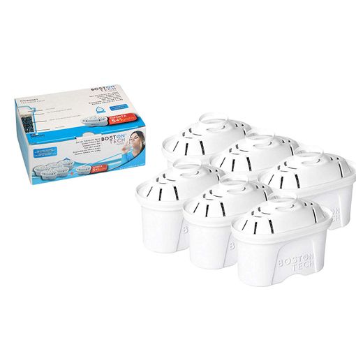 Boston Tech Hk-102, 6 Filtros De Agua Compatibles Con Jarras Brita