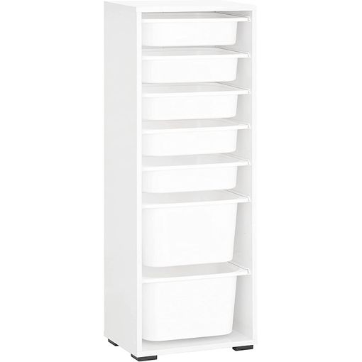 Estantería De Almacenamiento Con Cajones, Organizador Multiuso Blanco 45 X  30 X 121. Kiro con Ofertas en Carrefour