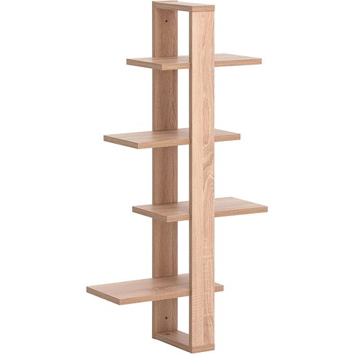 Estanteria De Pared 4 Niveles, Estante Pared De Madera, Estanteria  Decorativa, Estantes Flotantes De Pared En Roble Sonoma 35 / 50 X 23 X 103  Cm. Vesta con Ofertas en Carrefour