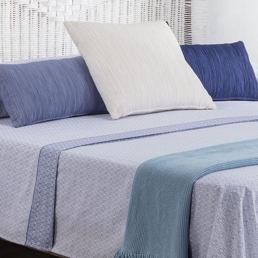 Juego De Sábanas Azul Cama 90x190/200 Cm Flores Nalui con Ofertas en  Carrefour