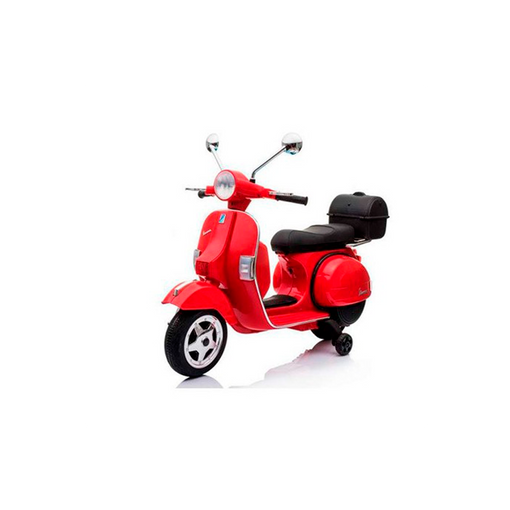 Vespa Clásica Oficial 12v Licencia Piaggio Rojo - Moto Eléctrica Infantil De Batería Para Niños
