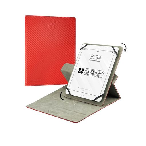 Funda Tablet Universal 10,1-11 - Subblim Rotate 360 Executive Case Rojo  con Ofertas en Carrefour