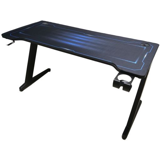 Mesa Gaming Stockton Amplia Iluminación Led Rgb 156 X 60 X 75 Cm