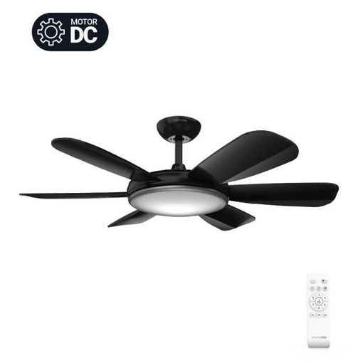 Ventilador De Techo 53w Silencioso Ø86 Cm, Negro- Negro- Con Luz- Mando A  Distancia, Create - Windlight Easy con Ofertas en Carrefour