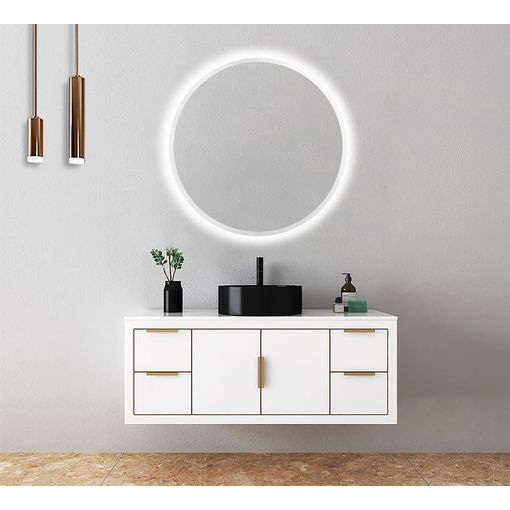 Espejos Retroiluminado Rectangular Con Luz- Espejo De Baño Con Iluminación  Led - Luz Espejo De Pared Con Accesorios - Diferentes Tamaños Para Baño  Dormitorio Maquillaje (80x80cm) con Ofertas en Carrefour