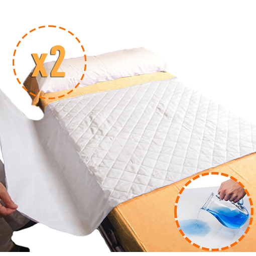 PACK 2 Empapadores Super Absorbentes Cama 135 cm 4,65 Litros/m2 Ortoprime