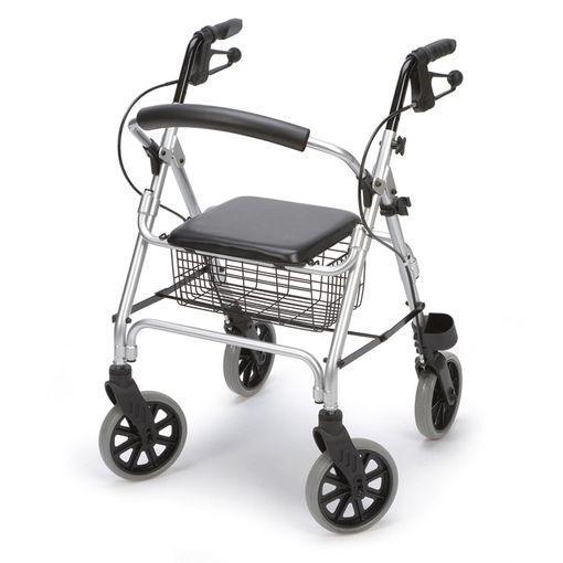 andador rollator para mayores de frenos por presión 