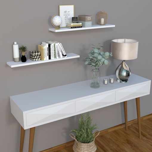 Balda Pared Madera Henor 100 X 20 X 2.5 Cm - Blanco Mate con Ofertas en  Carrefour