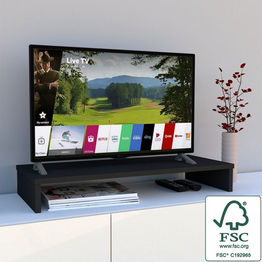 Soporte Tv De Madera Fsc® Henor Elevador Tv 85 X 35 X 12 Cm - Grafito con  Ofertas en Carrefour