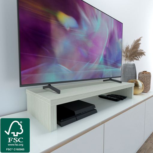 Henor Elevador Tv De Madera Fsc® Soporte Tv 90 X 35 X 15 Cm - Grafito Mate  con Ofertas en Carrefour