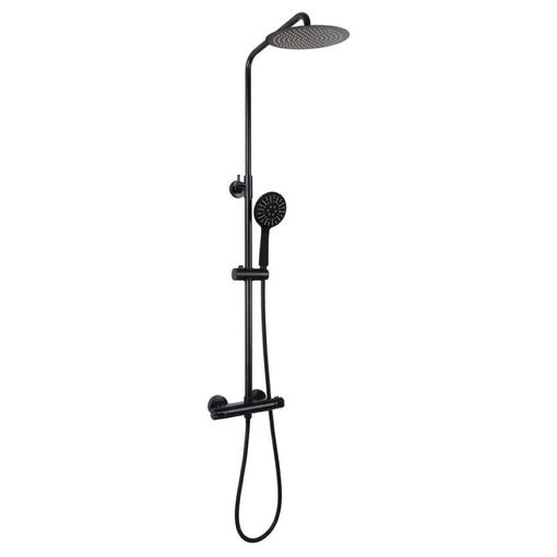 Columna De Ducha Termostática Bossa Negro Mate Ø30 Cm con Ofertas en  Carrefour