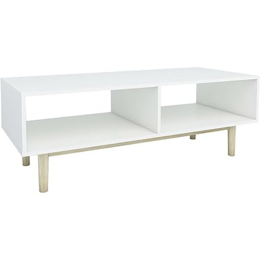 Mueble TV 100 con puerta izquierda, salón comedor, Modelo WIND, color  estructura Puccini, color puerta Blanco, medidas 95x40x57cm de altura.