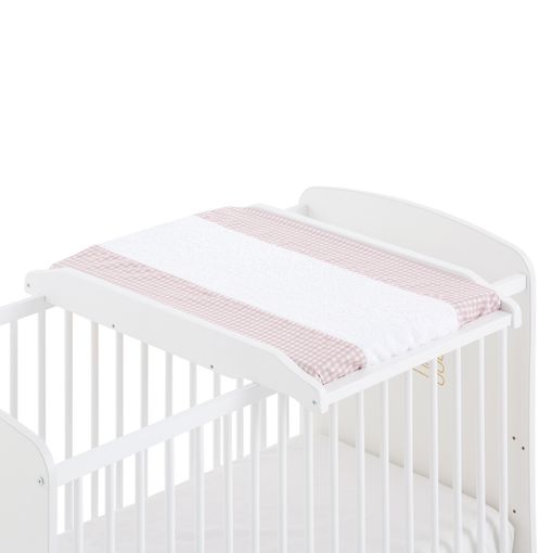 Cambiador Bebe Maya De Madera Cuna Y Maxicuna + Cambiador Plano  Plastificado + Funda Rizo Impermeable 100% Lavable. Vichy Rosé con Ofertas  en Carrefour