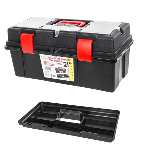 Caja De Herramientas Vacía, Con Hebilla De Cierre, 13 Pulgadas (32x16x13  Cm). Con 5 Espacios De Organización Y Bandeja Superior Extraíble con  Ofertas en Carrefour