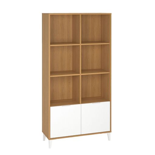 Estantería Roble Modelo Dicnor 85 X 34 X 167 - Blanco
