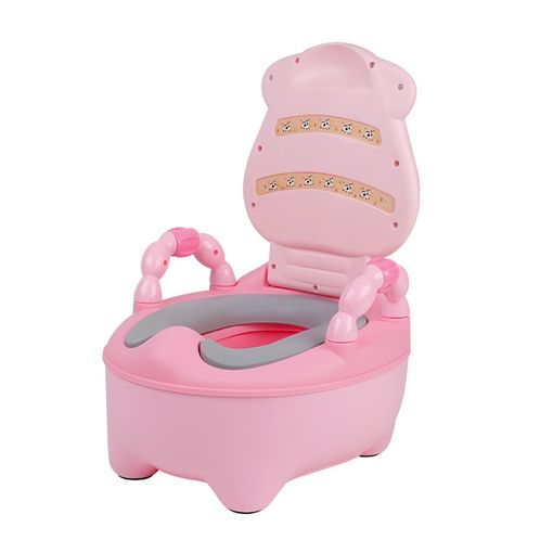 Orinal infantil para bebé de 6-36 meses ZONEKIZ 34,5x35x23 cm rosa