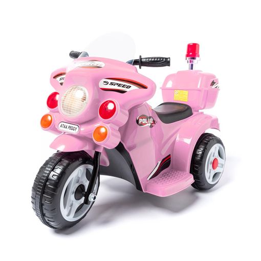 Moto De Policía Ataa Peggy 6v Rosa - Moto Eléctrica Infantil De Batería Para Niños