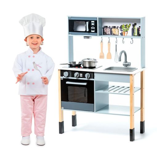 Cocina Para Niños De Madera Element Gris - Cocinas Infantiles De Juguete  Para Niños con Ofertas en Carrefour