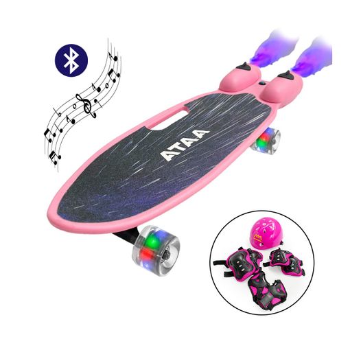 Set De Protección Para Niños Con Casco Atlas Rosa - Patinetes