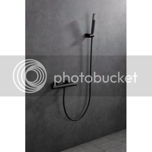 Imex BTD038-4NG Line Grifo de baño/ducha termostático Negro mate