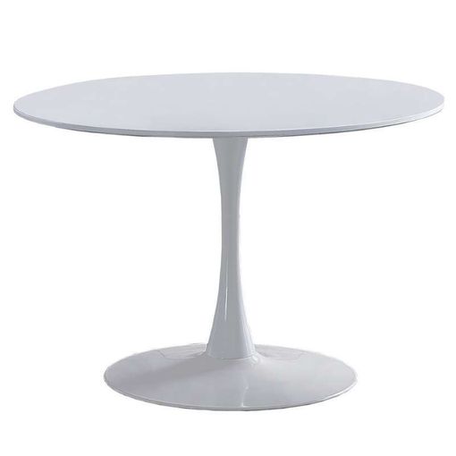 Mesa centro redonda de 75 cm blanco mate - Mubak