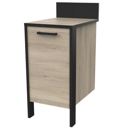 Escritorio Melamina Miroytengo 90x95x60 Cm Con Ruedas - Roble Y Negro con  Ofertas en Carrefour