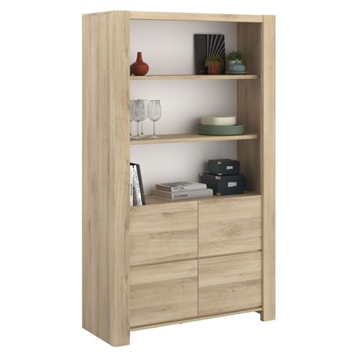 Librería Estantería, Estanteria Libros De Pared, 230x186x25cm, Salón -  Comedor - Oficina, Chimenea Eléctrica, Estilo Moderno, Cemento con  Ofertas en Carrefour