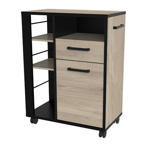 Mueble auxiliar Cocina en Roble y Negro 