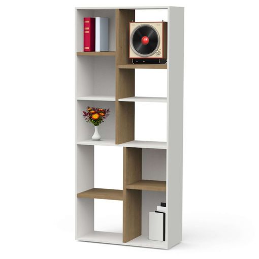 Librería Estantería Para Libros De Melamina Mdf 63x29,5x176cm