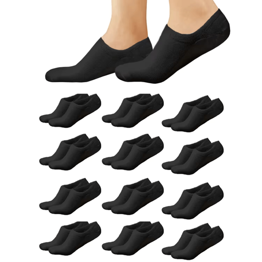 PACK de 6 pares de calcetines negros tobilleros