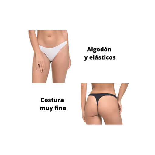 Pack 6 tangas de algodón para Mujer