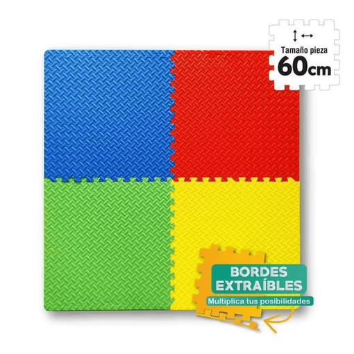 Suelo goma EVA, Alfombra puzzle, Puzzle suelo 60 x 60 cm, 8 piezas