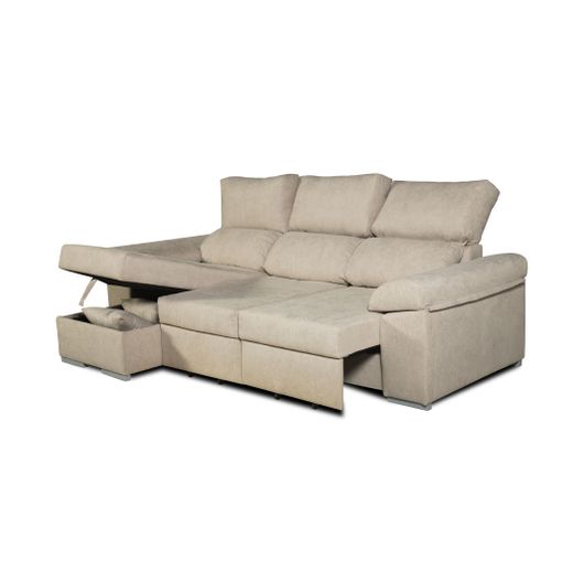 Sofa Chaise Longue Lodurr Izquierda Crudo Tejido Con Sistema Acualine 4  Plazas 294x160 Cm Tanuk con Ofertas en Carrefour