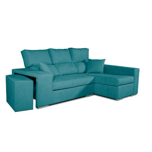 Sofa Chaise Longue SULTAN DERECHA Turquesa 4 Plazas 260x150 CM Tanuk