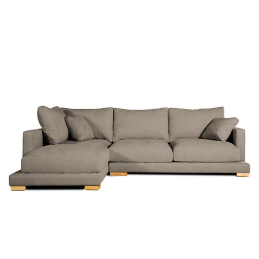 Sofa Chaise Longue Sjorn Izquierda Mostaza Tejido Con Sistema Acualine 4  Plazas 270x191 Cm Tanuk con Ofertas en Carrefour